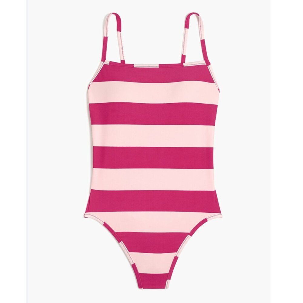 ✨J Crew Factory Rugby Stripe Square-Neck One-Piece Swimsuit – New with Tags ✨‎